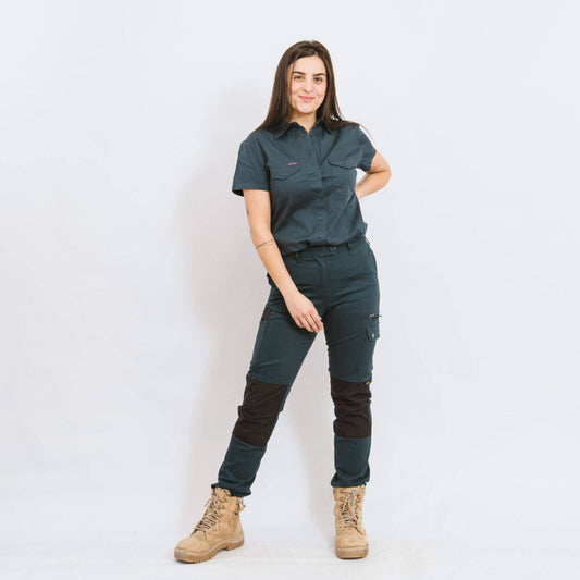 Green Hip Skinny Flex Pants - Gardener Green - Size 18