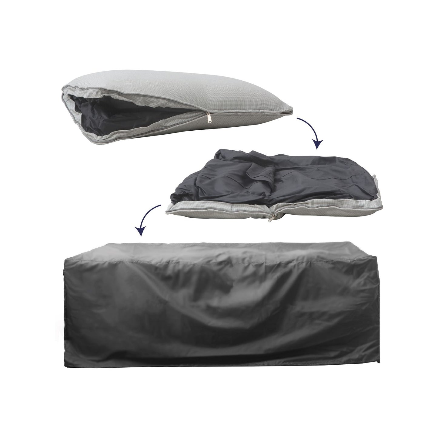 Cushion to Cover Outdoor Cushion - 61 x 35cm - Oatmeal