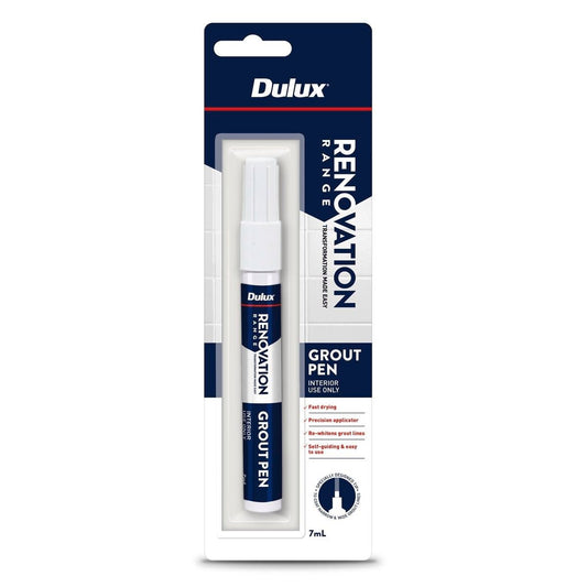Dulux Grout Pen 7ml White - Renovation Range - Precision Applicator