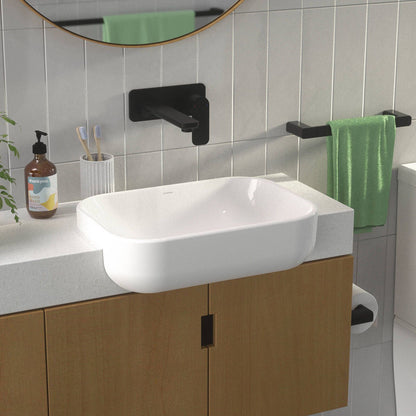 Caroma Luna Wall Basin Mixer - 180 x 122 x 230mm - Satin Black