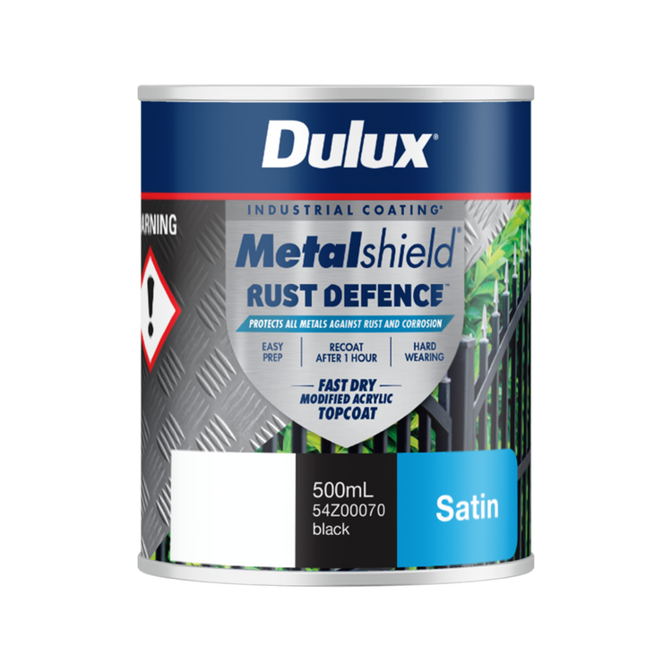 Dulux Metalshield Rust Defence - 500ml - Black Satin