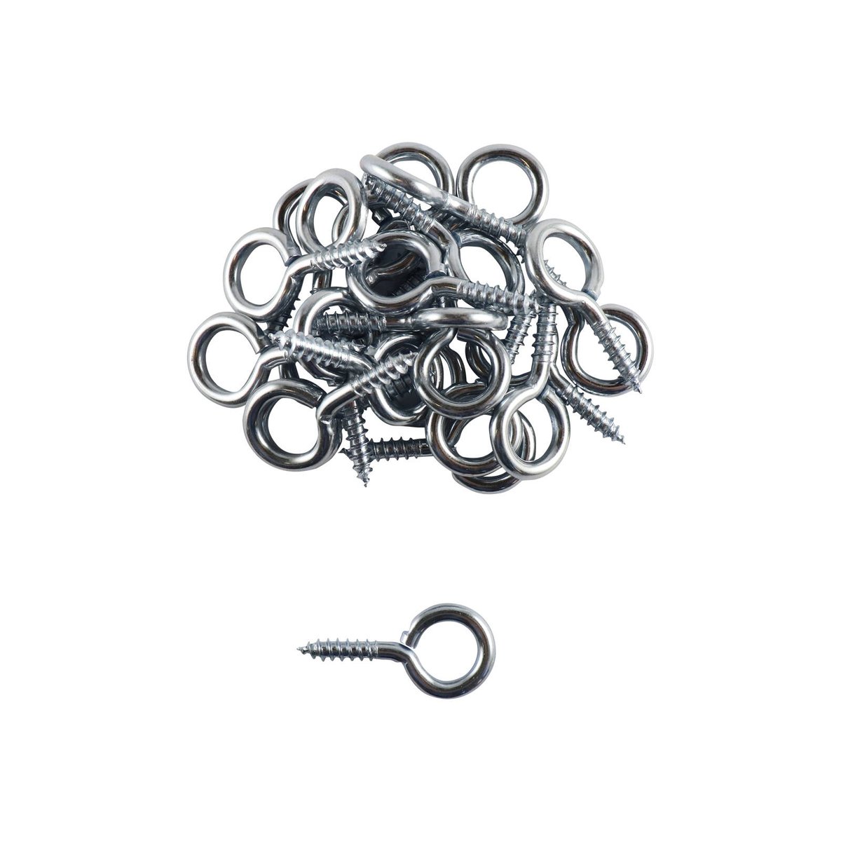 Everhang Screw Eye Hook - 4mm - Zinc Plated - Light Duty - 25 Pack
