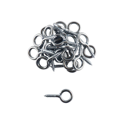 Everhang Screw Eye Hook - 4mm - Zinc Plated - Light Duty - 25 Pack