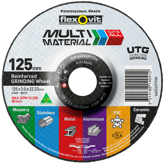 Flexovit Grinding Wheel - 125mm x 22mm