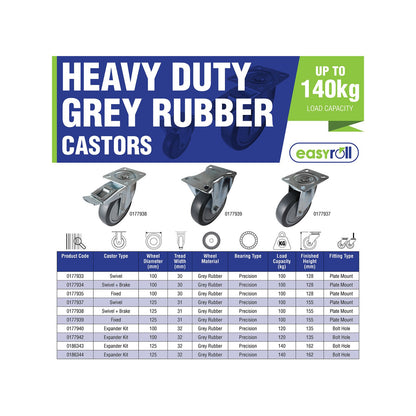 Easyroll Swivel Castor - 125mm