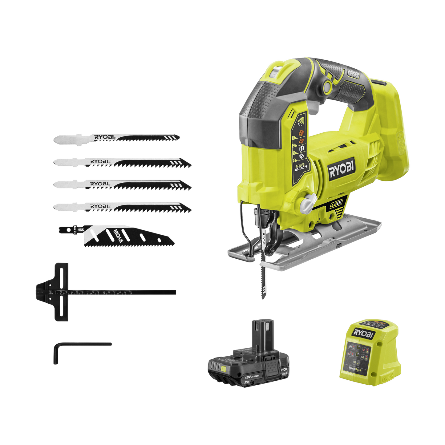 Ryobi ONE+ Jigsaw Kit - 2Ah - 108 x 226 x 388mm