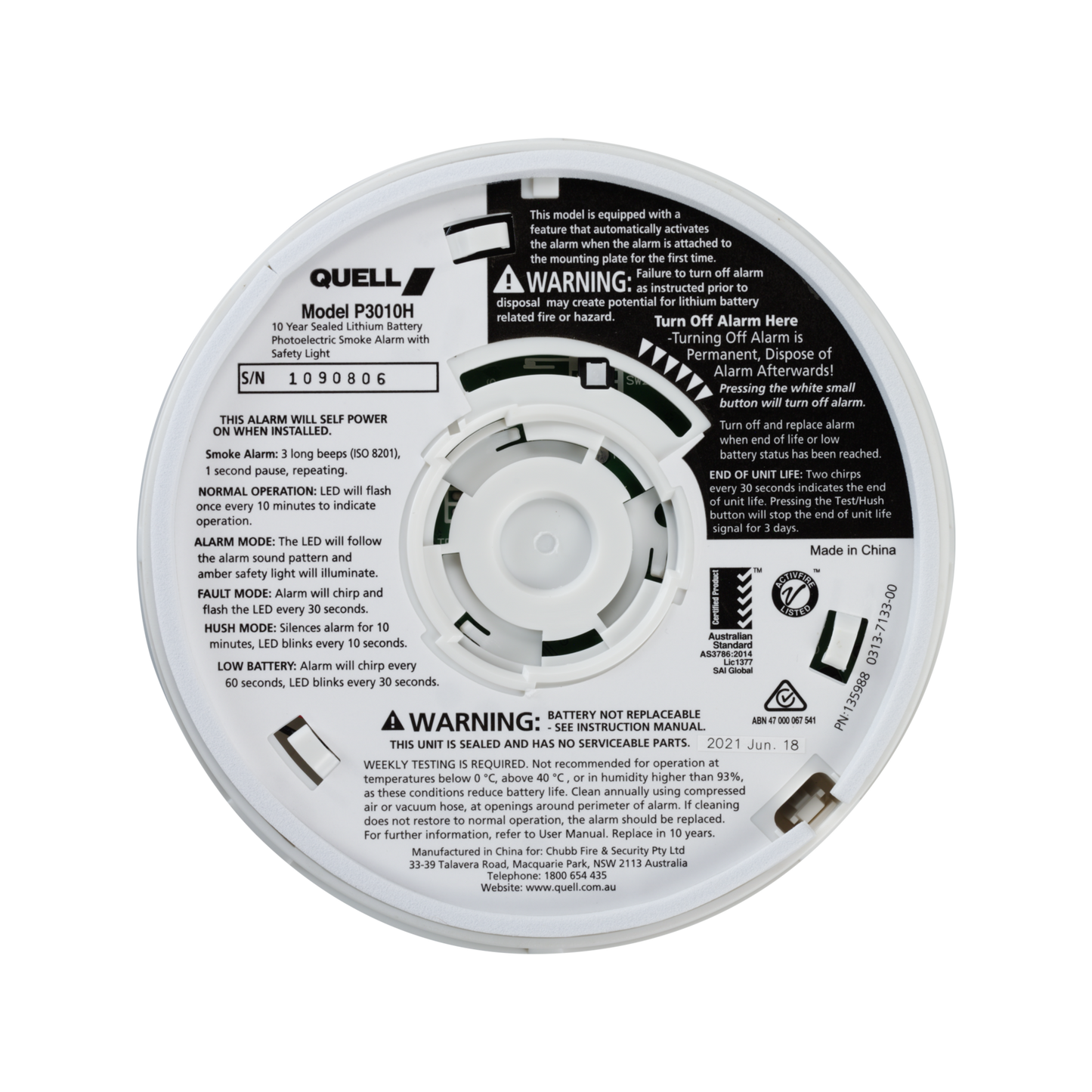 Quell Photoelectric Alarm - 130mm