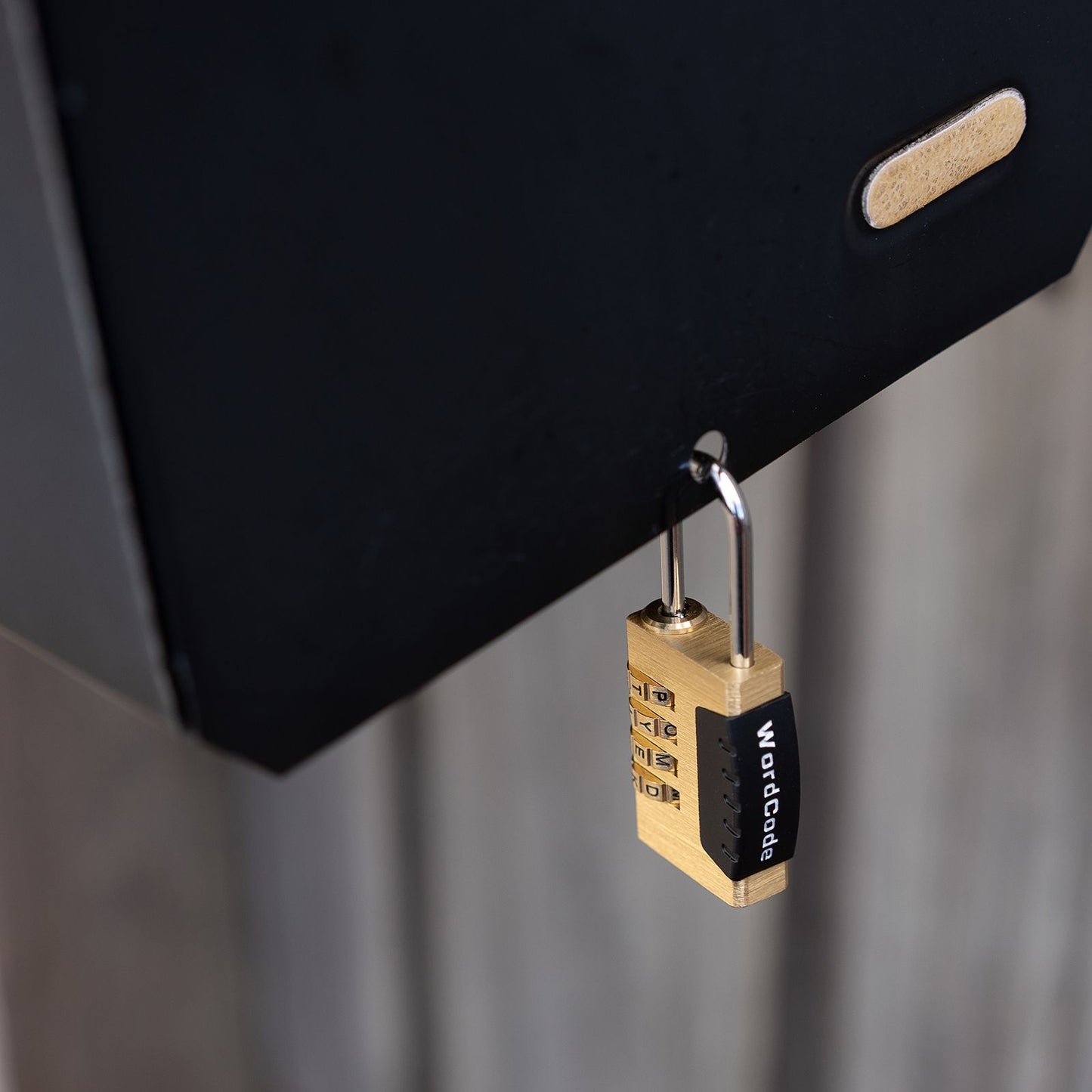 Wordcode 24mm Brass 4 Dial Resettable Padlock
