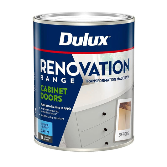 Dulux 1L Domino Satin Cabinet Doors - Water-Based Interior Coating