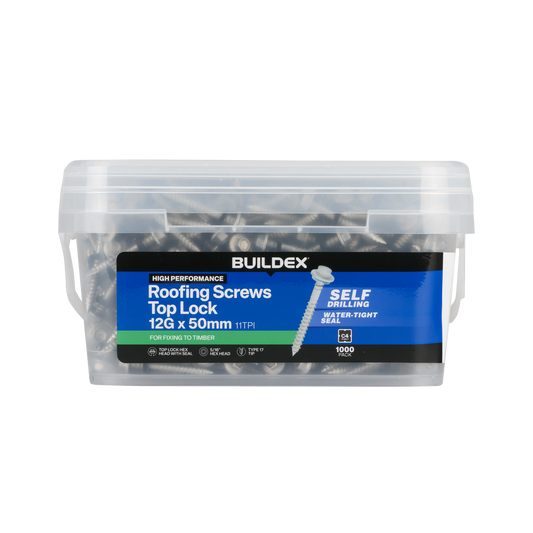 Buildex Roofing Screws - 12g x 50mm - Class 4 - 1000 Pack