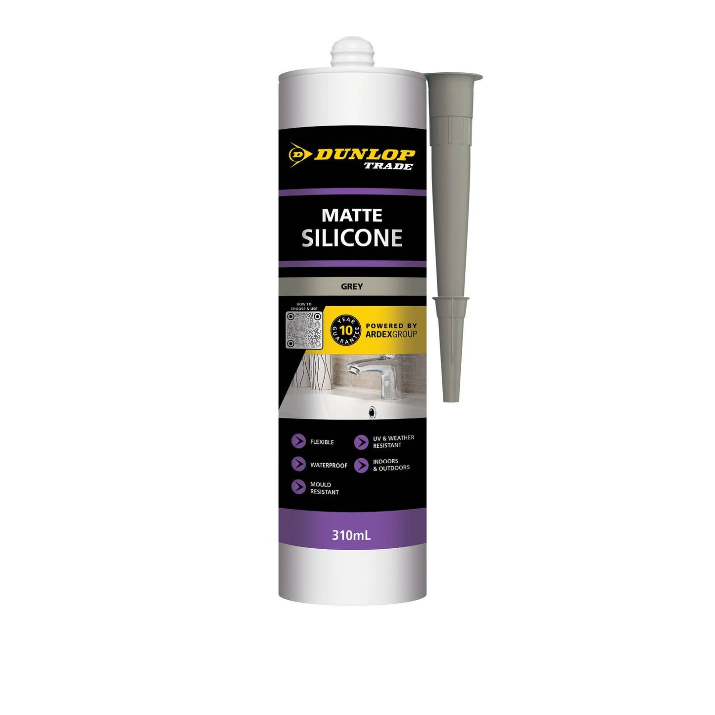 Dunlop Silicone Sealant - 310ml - Matte Grey