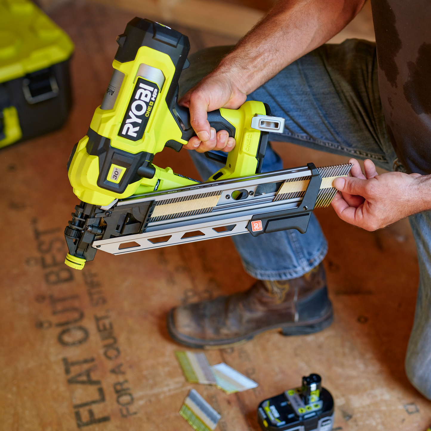 Ryobi HP Brushless AirStrike Framing Nailer - 18V ONE+ - 30-34° - Tool Only