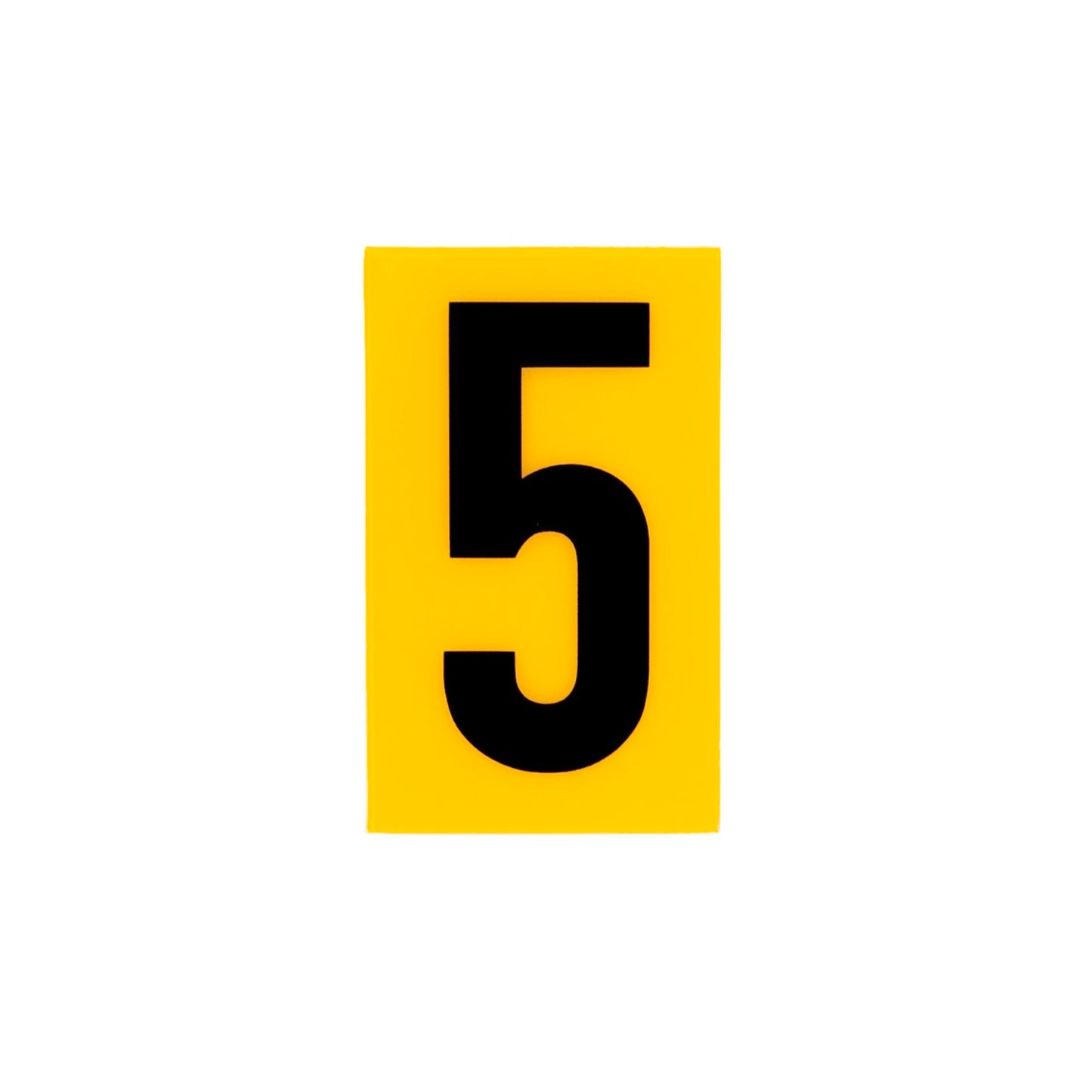 Sandleford Yellow Self Adhesive House Number 5 - 60mm