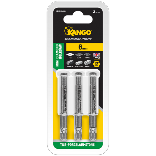 Kango Diamond Pro Mini Hole Saw 6mm 3 Pack
