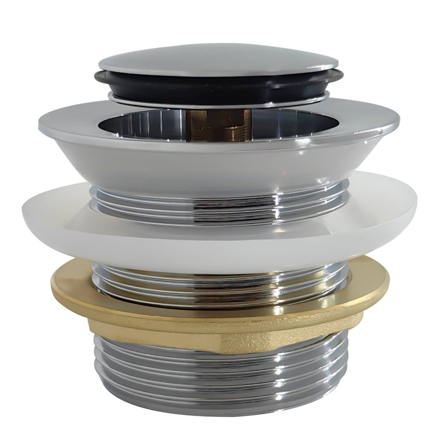 Kinetic 40mm Chrome Non Overflow Pop Up Bath Waste