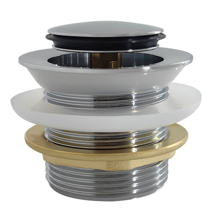 Kinetic 40mm Chrome Non Overflow Pop Up Bath Waste