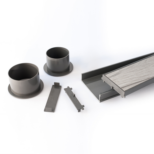 Grates 2 Go Tile Insert Shower Grate - 1250mm x 100mm x 25mm - UPVC - UV Rated