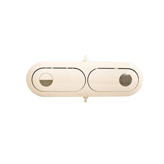 Fluidmaster Dual Flush Cistern Button - 124mm x 30mm - Plastic - White