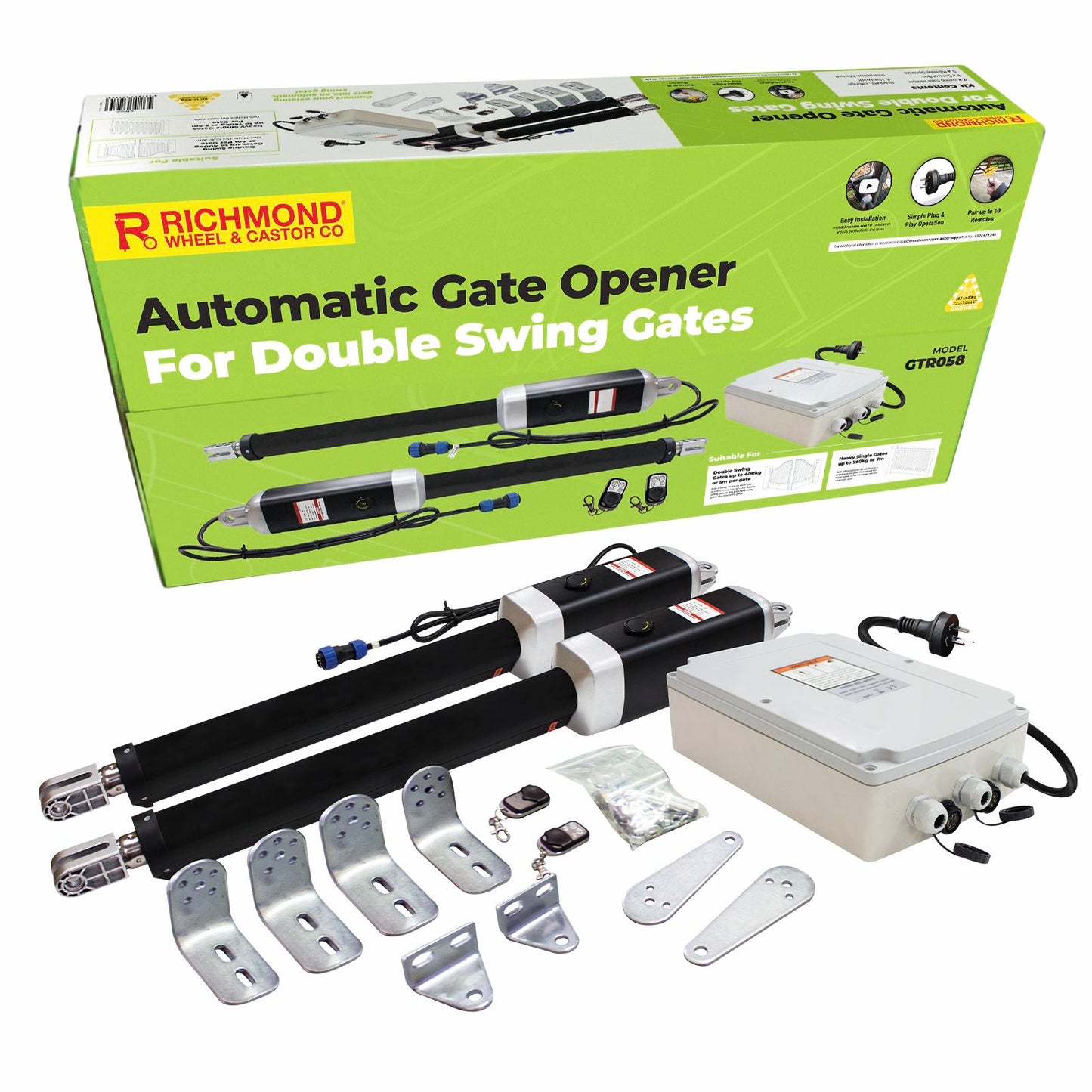 Richmond Automatic Gate Opener - Double Swing Gates - 2 Motors