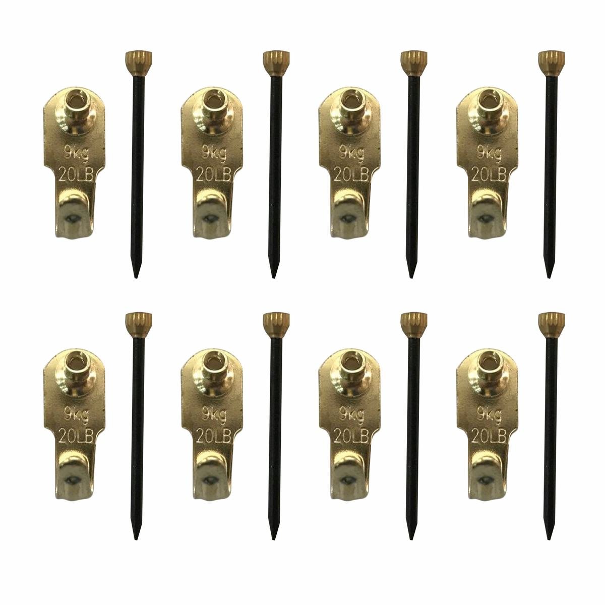 Everhang Picture Hanging - 8kg - Brass Plated - 8 Pack