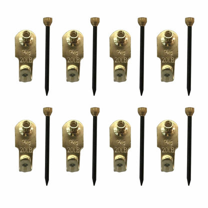Everhang Picture Hanging - 8kg - Brass Plated - 8 Pack