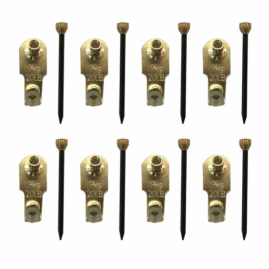 Everhang Picture Hanging - 8kg - Brass Plated - 8 Pack