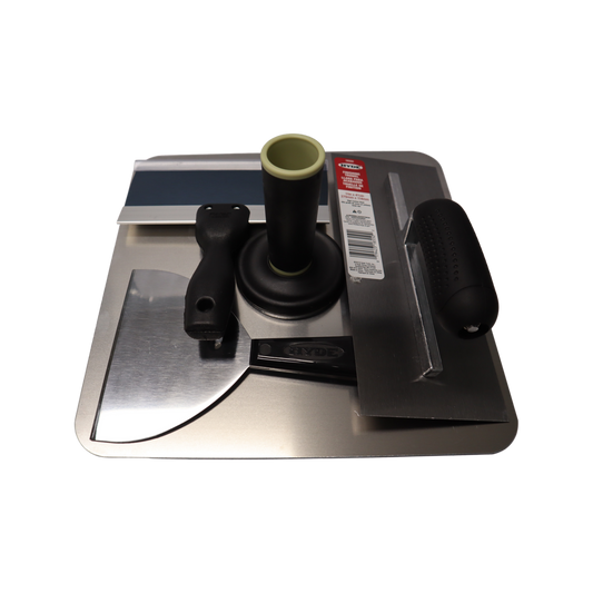 Hyde Drywall Finishing Kit - 4 Piece - Carbon Steel - DIY Friendly