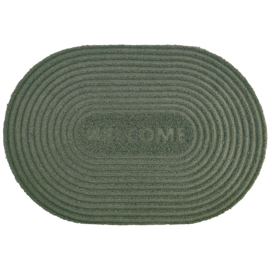 Maxfind Green Oval Scraper Doormat - 40 x 60cm