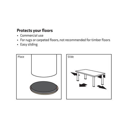 Surface Gard Round Slider - 125mm - 4 Pack