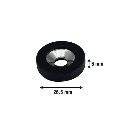 Everhang Black Counter Sunk Magnetic - 26mm - 6 Pack