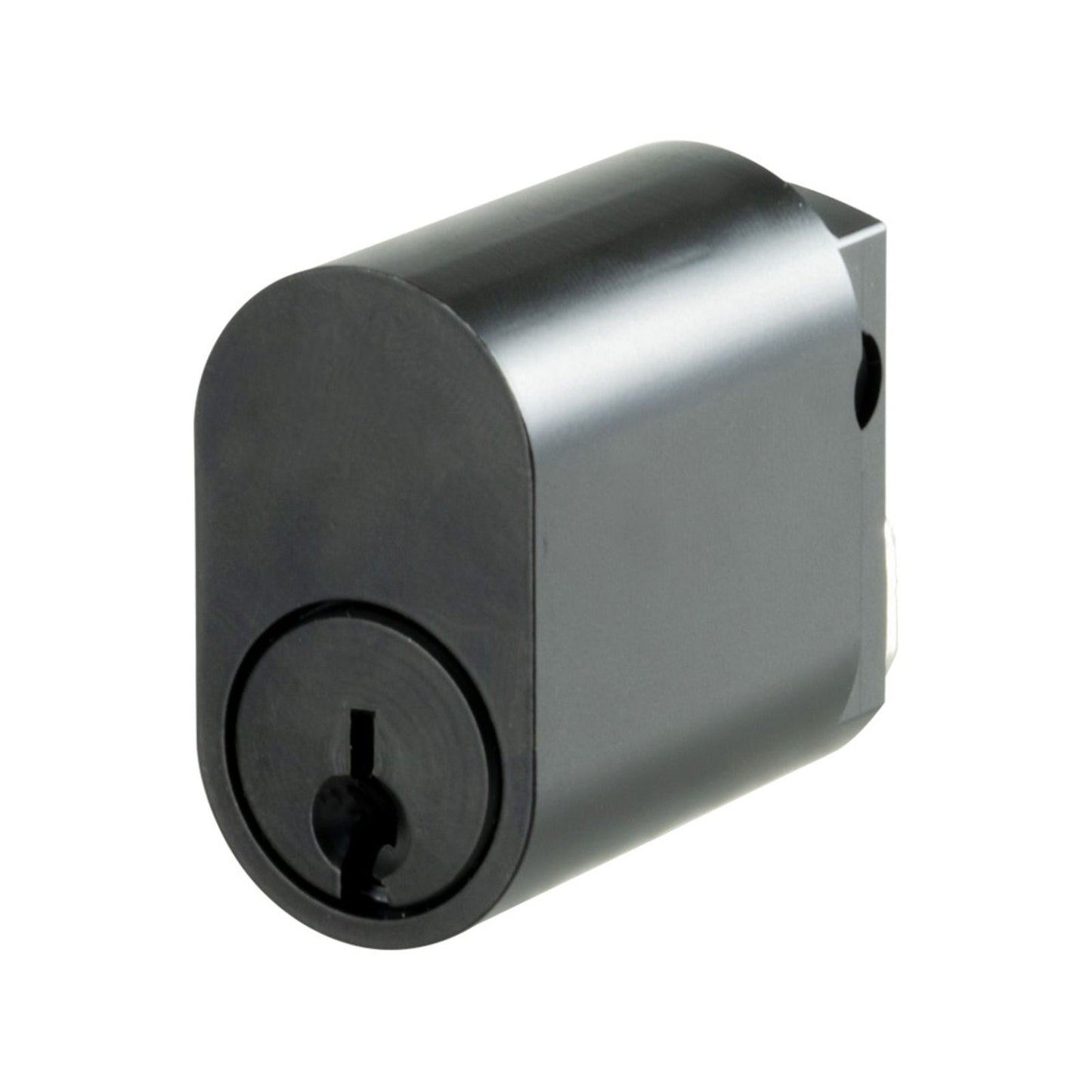 Rolltrak Commercial Security Oval Cylinder Lock - Matte Black - 6-Pin - 3 Keys
