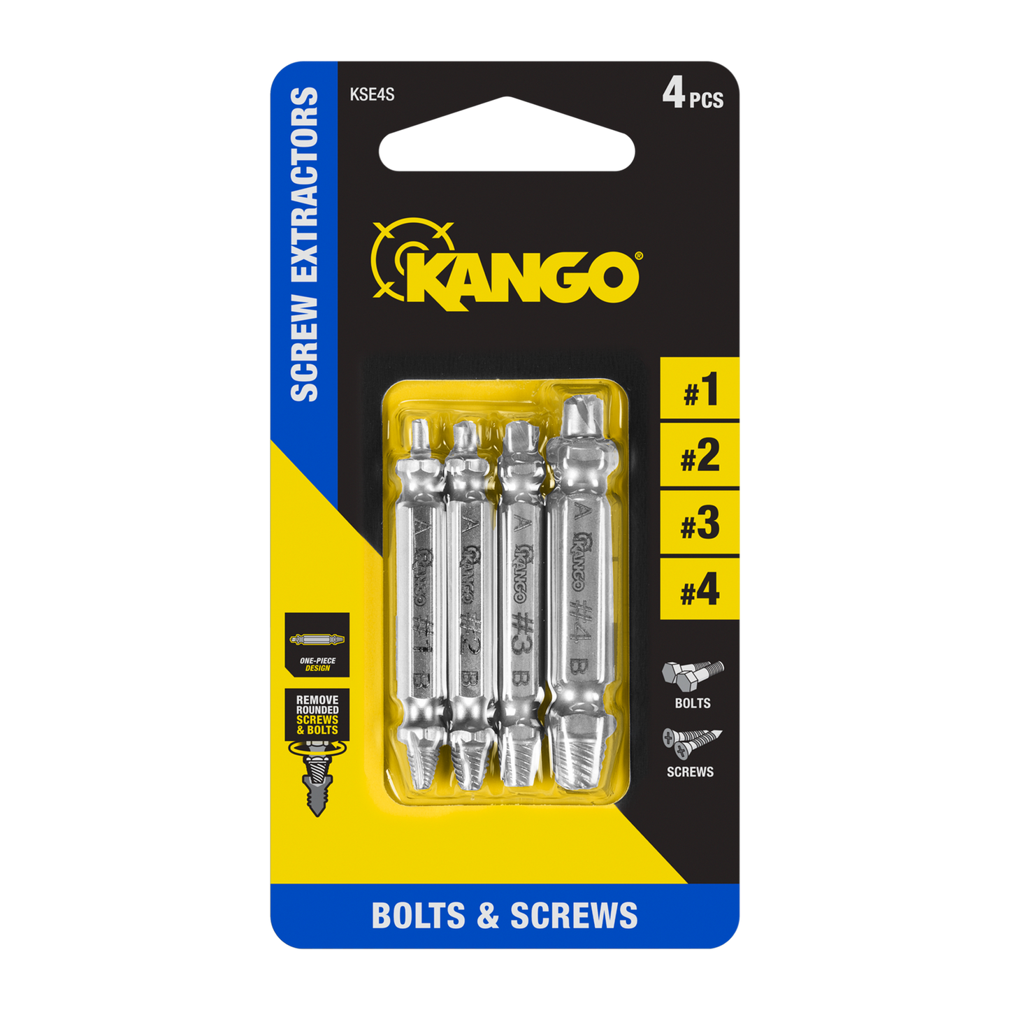 Kango Screw Extractors Set - 4 Piece