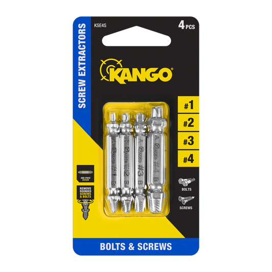 Kango No #1 #2 #3 #4 Screw Extractors Set 4 Piece