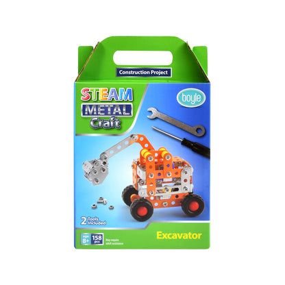 Boyle Steam Metal Craft Kit Excavator - 158pcs - 14 x 7 x 9.5cm
