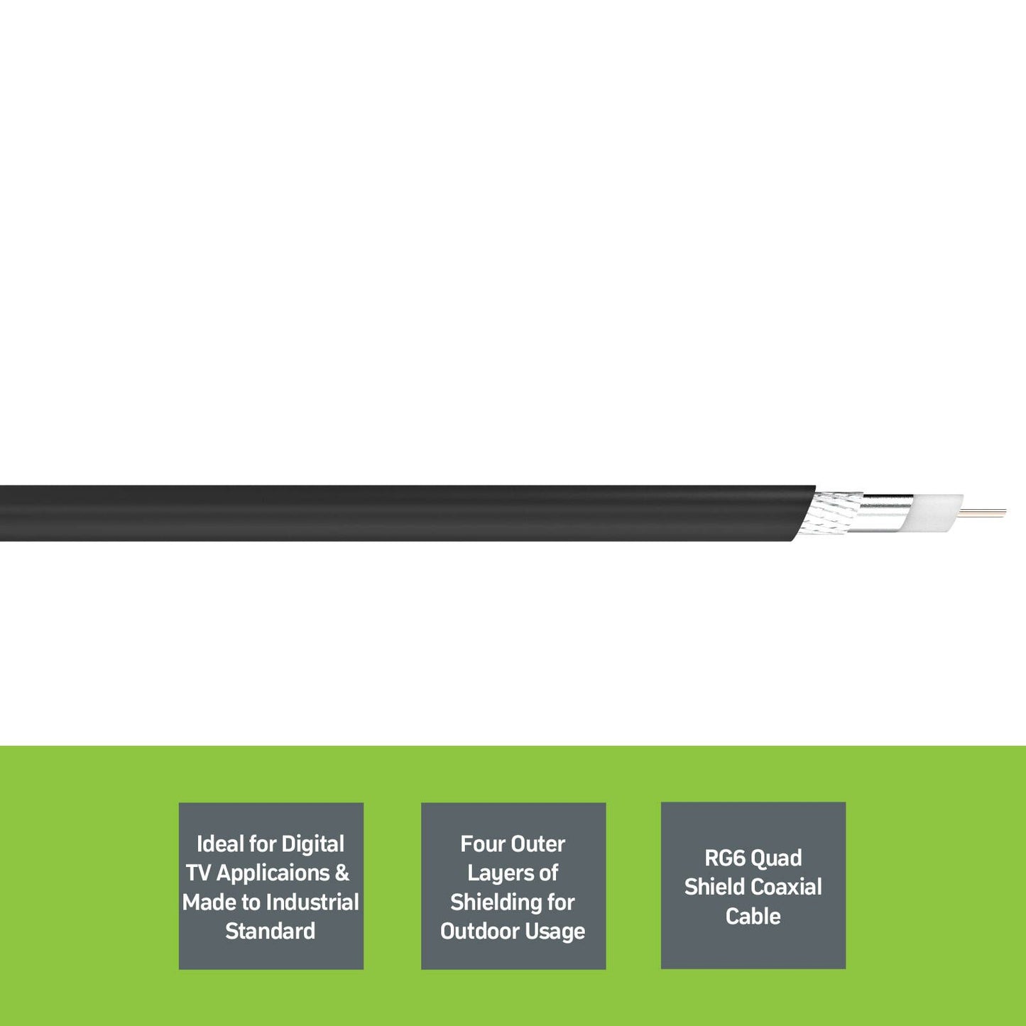 Antsig RG6 Quad Coaxial Cable - 5m