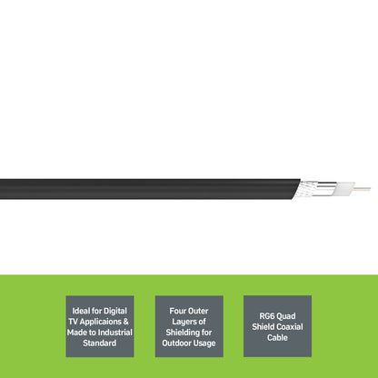 Antsig RG6 Quad Coaxial Cable - 5m