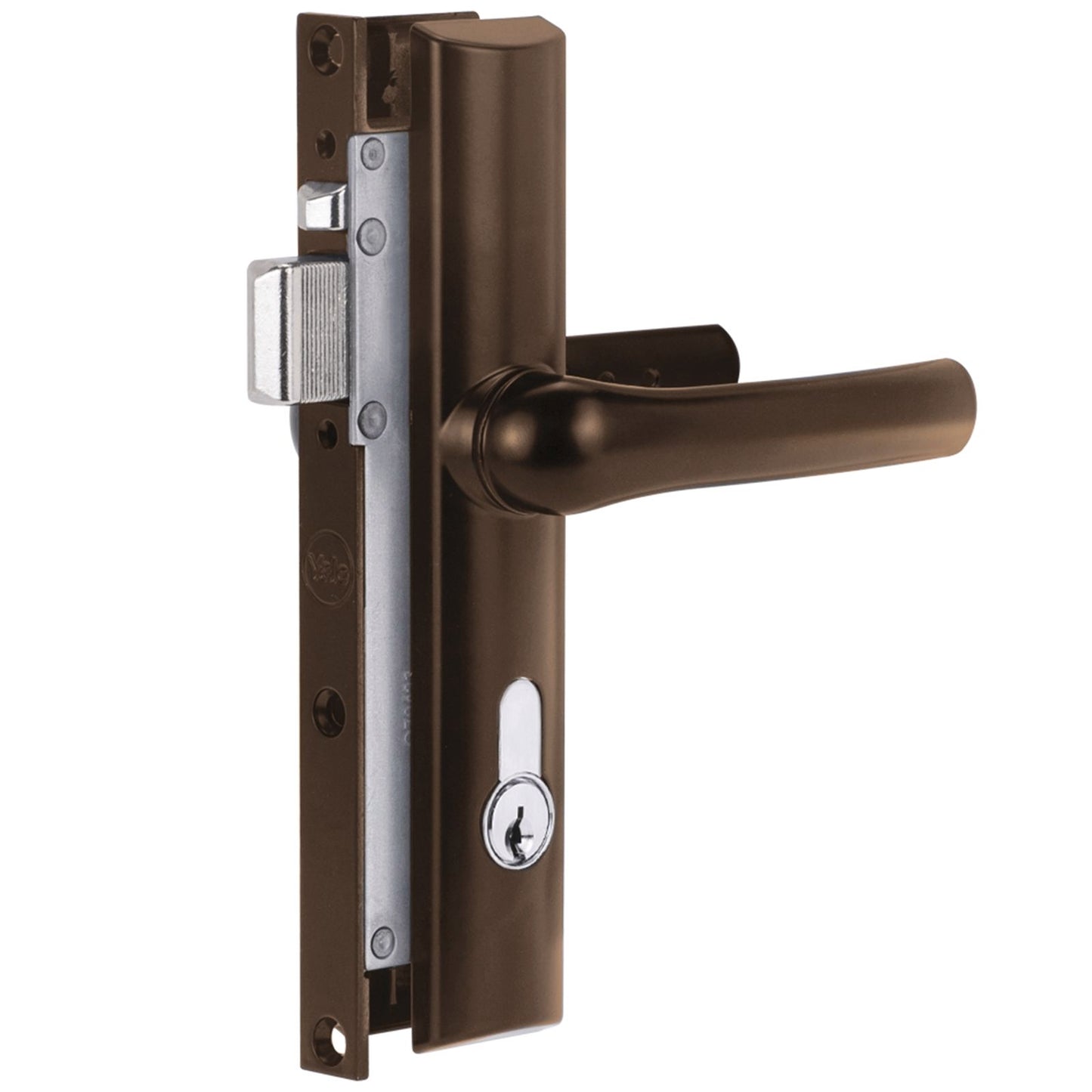 Yale Quattro Security Screen Door Lock - 32 x 180 x 39mm - Brown
