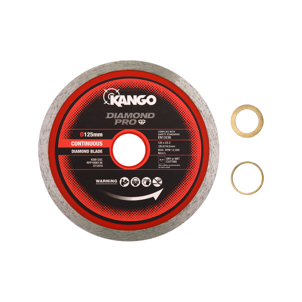 Kango Diamond Saw Blade - 125mm - Continuous Rim - Smooth Cut