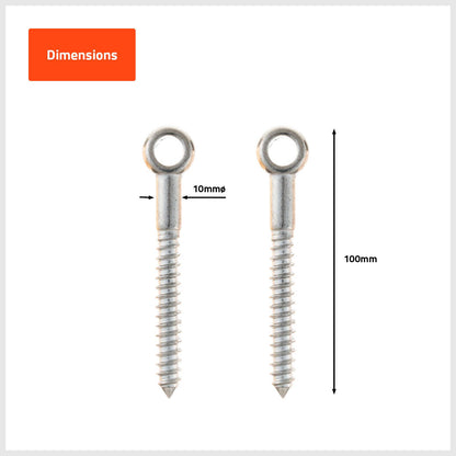 Taskmaster Lag Screw - 10 x 100mm - 316 Stainless Steel - 2pk