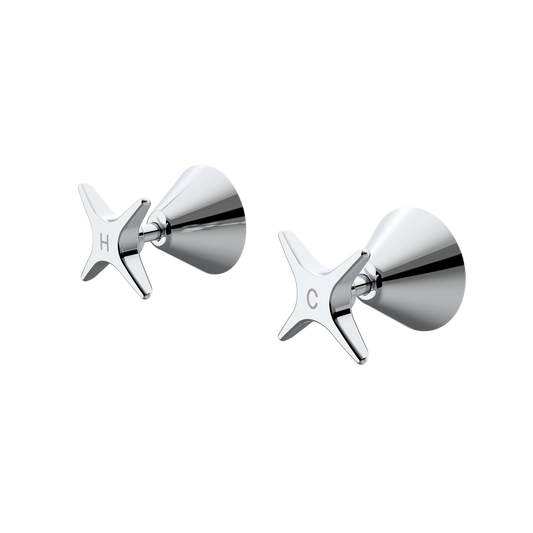 Caroma Chrome Elegance II Wall Top Assembly - 144mm
