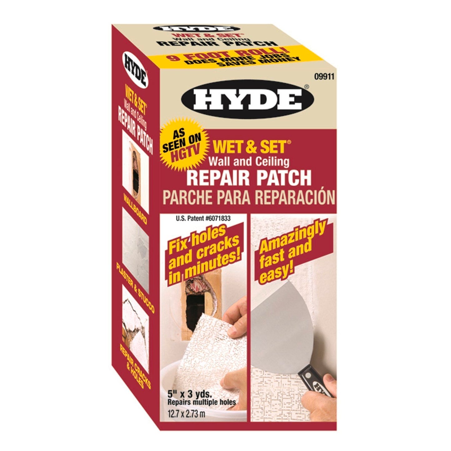 Hyde Wall Ceiling Plaster Patch - 5" x 3 yd