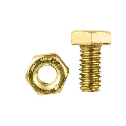 Pinnacle Hex Bolt and Nut - 1/4 x 1/2" - Yellow - 10 Pack