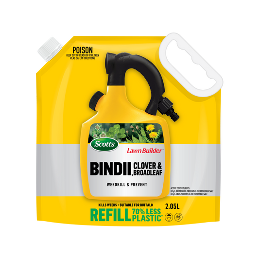 Scotts Lawn Builder Bindii, Clover, Broadleaf Weedkill &  Prevent Refill Pouch 2.05L