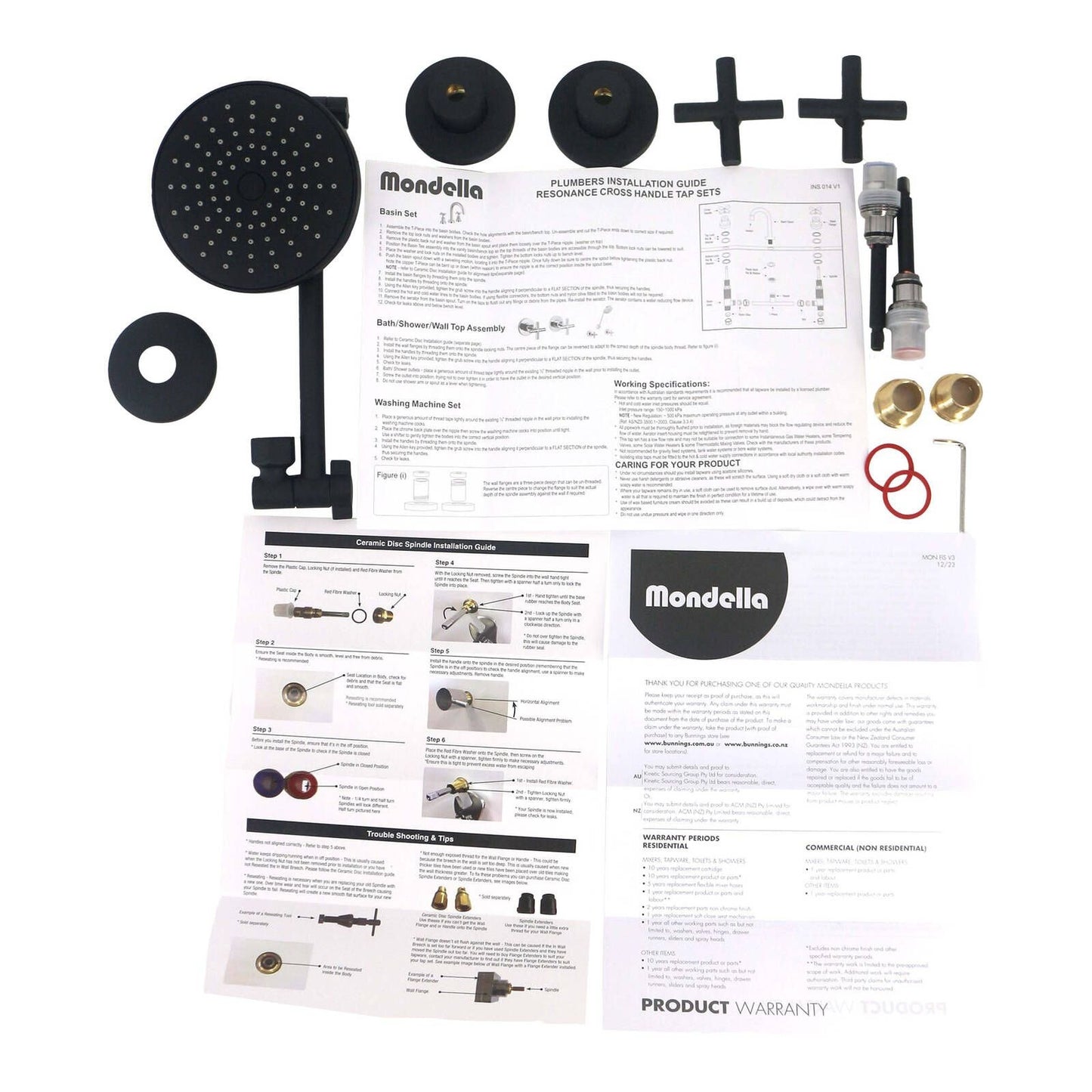 Mondella Wels Shower Set Matte Black