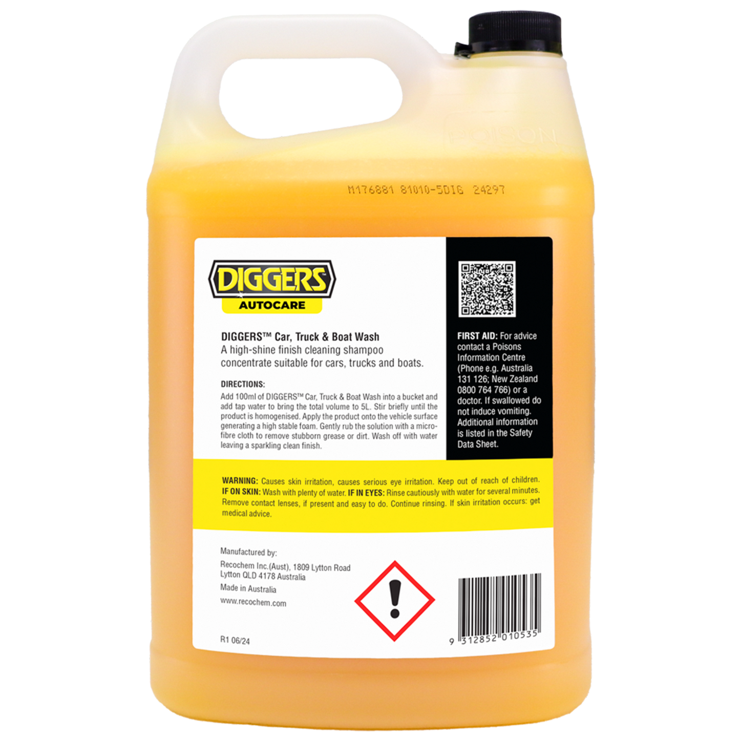 Diggers Car Truck Boat Wash - 5L