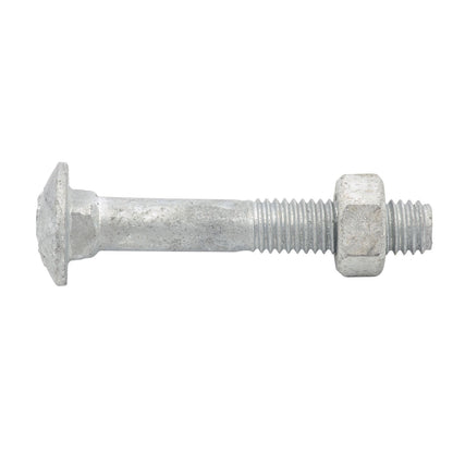 Zenith Hot Dip Galvanised Cup Head Bolts & Nuts - M8 x 50mm - 25 Pack