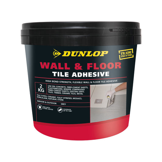 Dunlop Wall and Floor Tile Adhesive - 2kg