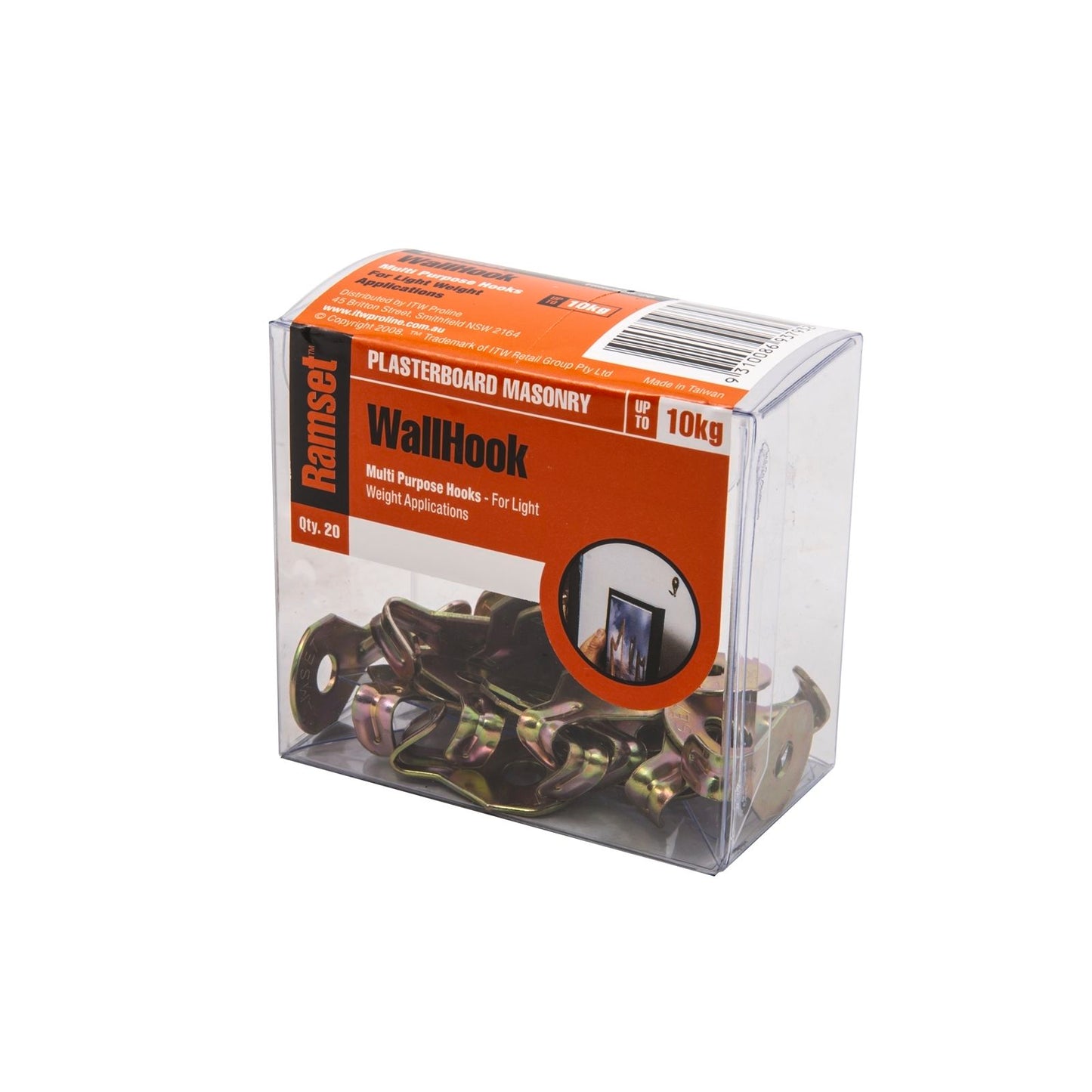 Ramset Utility Wall Hooks - 20 Pack