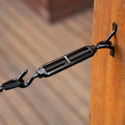 Taskmaster Black Turnbuckle Hook and Eye - 6mm - 6 Pack