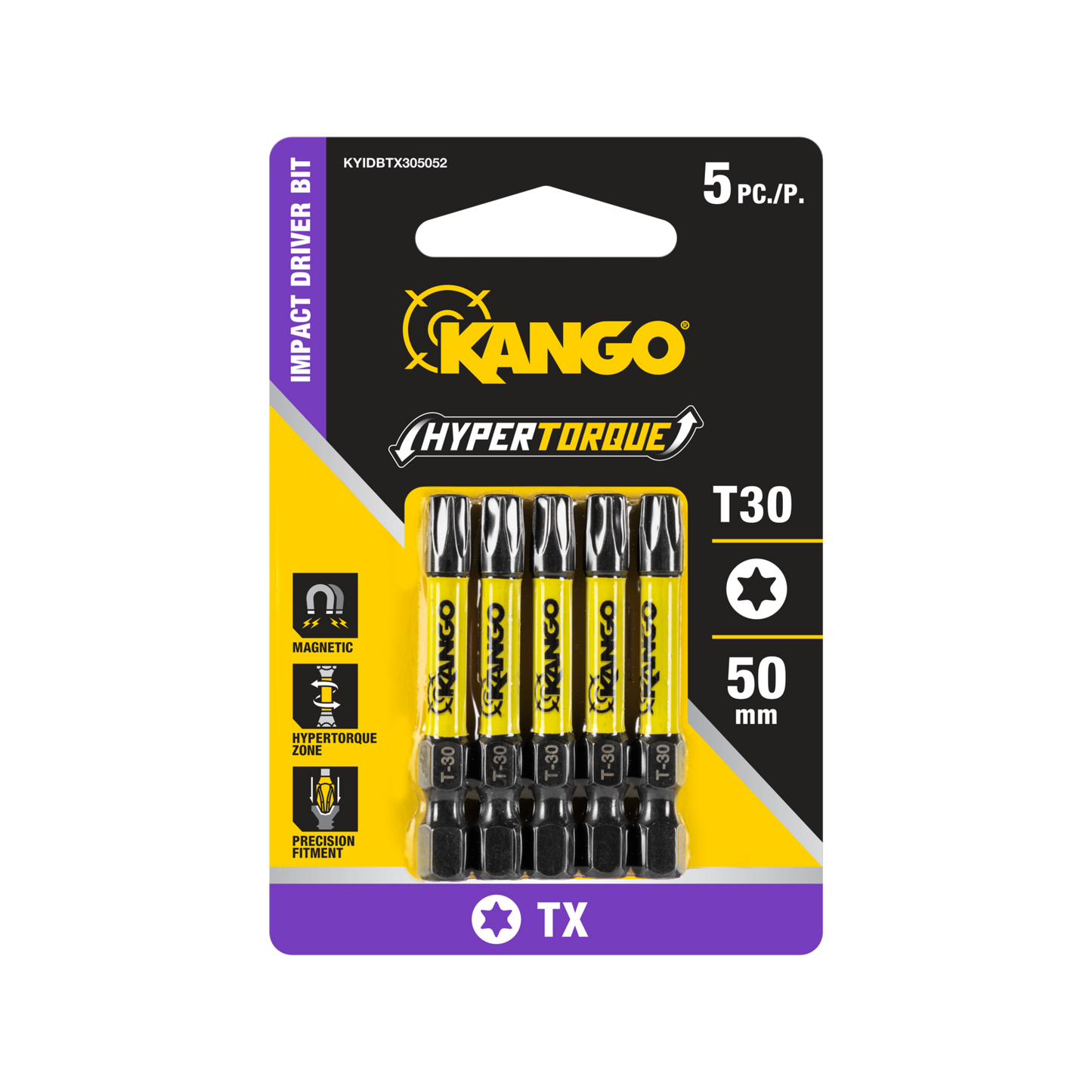 Kango Impact Driver Bit - TX30 - 50mm - 5 Pack